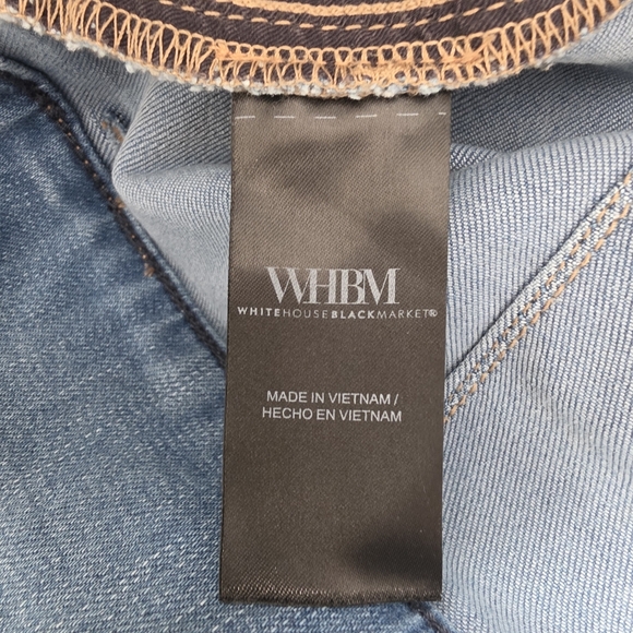 WHBM White House Black Market Wide Leg Cargo Jeans Belted High Rise Size 10 - Picture 10 of 12